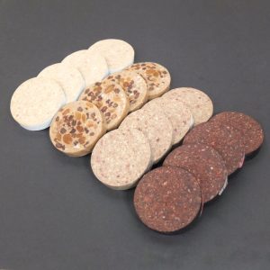 Black pudding, white pudding, fruit pudding and haggis