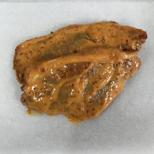 Pork chop in a honey and ginger marinade